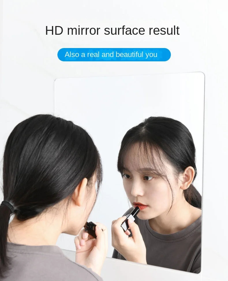 Acrylic full body Mirror Self-adhesive Stickers 30CM Square Crystal Wall Paper DIY 3D Decal Living Room Bathroom home decore
