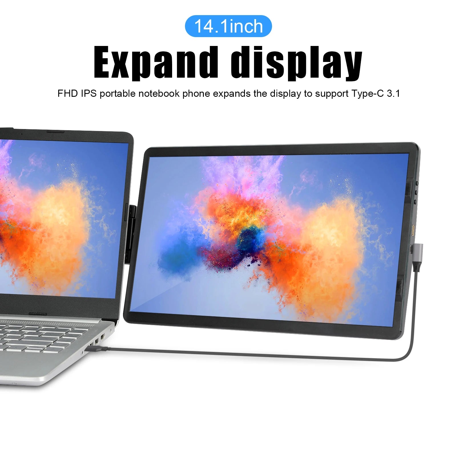 14 6 Inch LCD Laptop Monitor Foldable Screen For Conference Office Type C Computer Phone Switch PS4/5 Gaming Monitor Panel