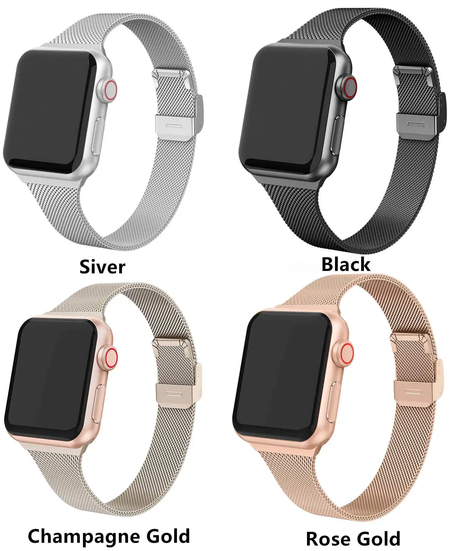 milanese strap For Apple Watch band 44mm 40mm 41mm 45mm 38mm 49mm 42 Slim Stainless steel bracelet iwatch serie ultra 6 se 3 7 8