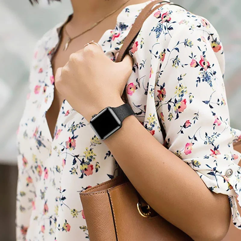 Strap For Apple Watch band 45mm/41mm 44mm 40mm 49mm Stainless steel correa bracelet belt iwatch series 5 4 3 SE 6 7 8 ultra