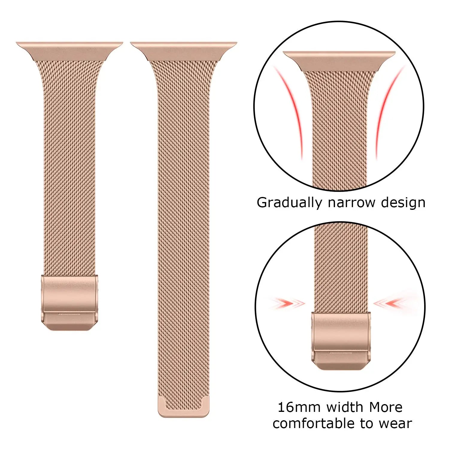 milanese strap For Apple Watch band 44mm 40mm 41mm 45mm 38mm 49mm 42 Slim Stainless steel bracelet iwatch serie ultra 6 se 3 7 8