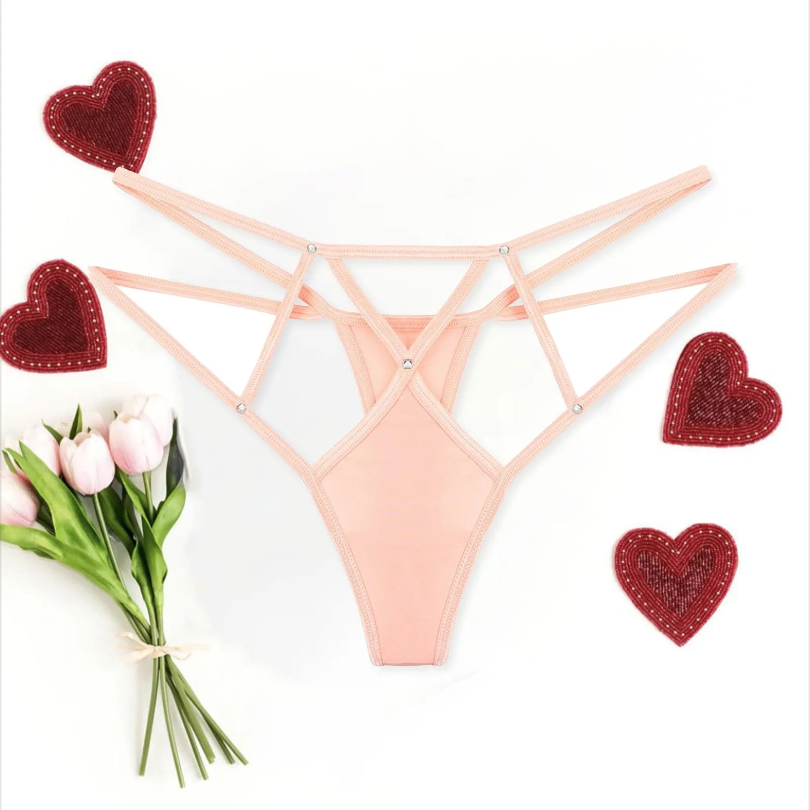 Women’S Seamless Underwear No Show Panties Soft Stretch G-String Cotton Women'S Thongs Panties Solid Color Intimate Pantys