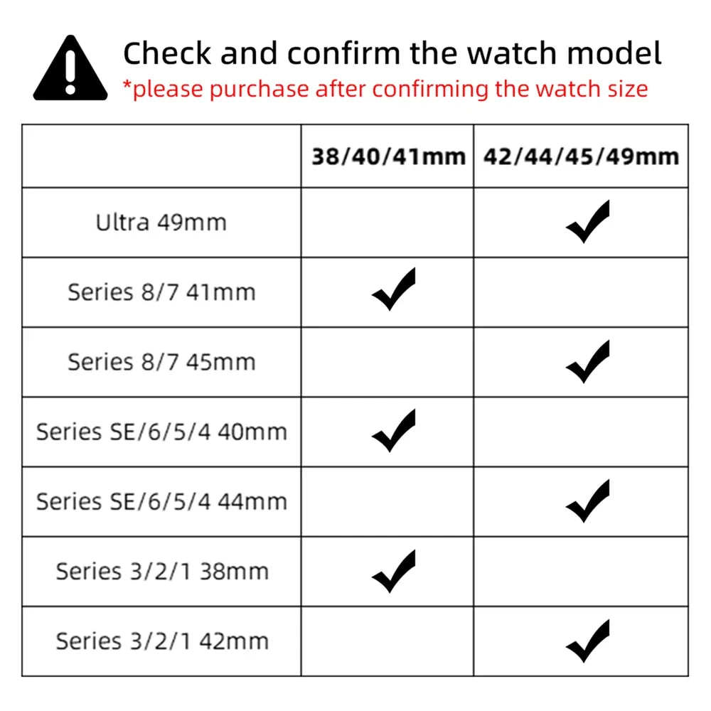 Stainless Steel Strap For Apple Watch Ultra 2 Se 9/8/7/6 Fashion Bracelet Watch Strap 42/44/45/49mm 38/40/41mm