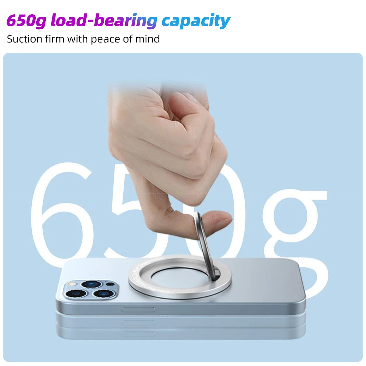 Rotatable Magnetic Phone Ring Holder for iPhone 13 12 for MagSafe Accessories Adjustable Finger Ring Grip Stand For Magnet Case