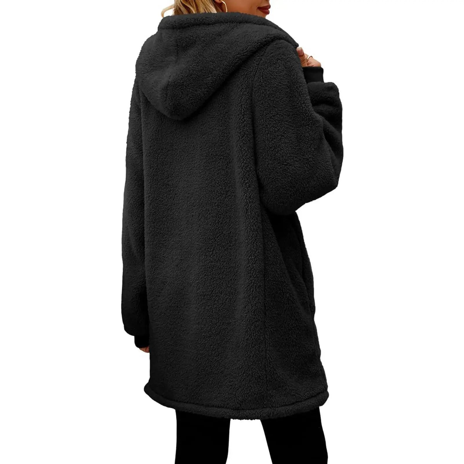 Women Causal Winter Overcoat Female Plus Sizes Hooded Pocket Cap Coat Outerwear Zipper Elegant Jacket Casco Feminino