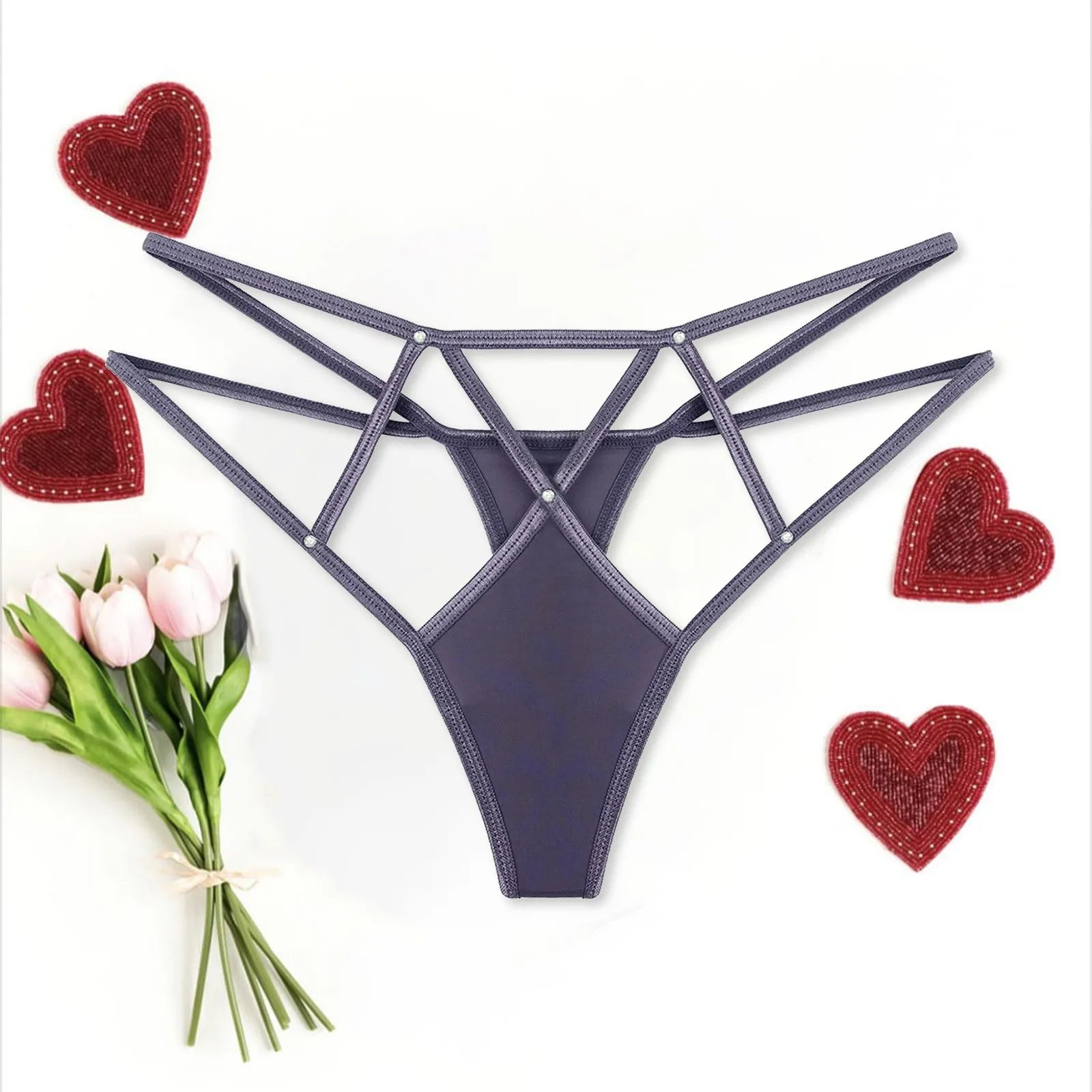 Women’S Seamless Underwear No Show Panties Soft Stretch G-String Cotton Women'S Thongs Panties Solid Color Intimate Pantys