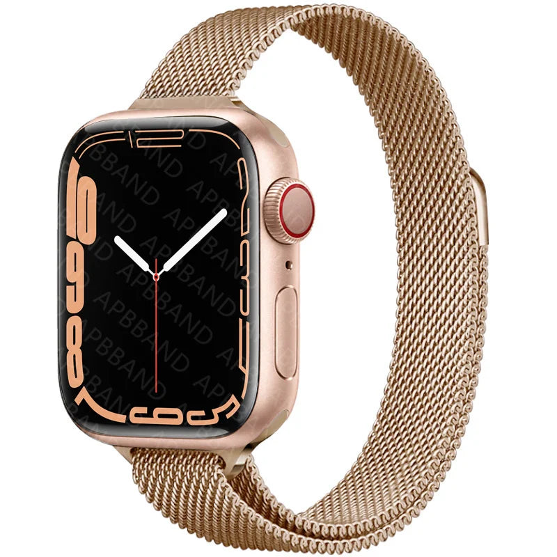 Strap For Apple Watch band 45mm/41mm 44mm 40mm 49mm Stainless steel correa bracelet belt iwatch series 5 4 3 SE 6 7 8 ultra