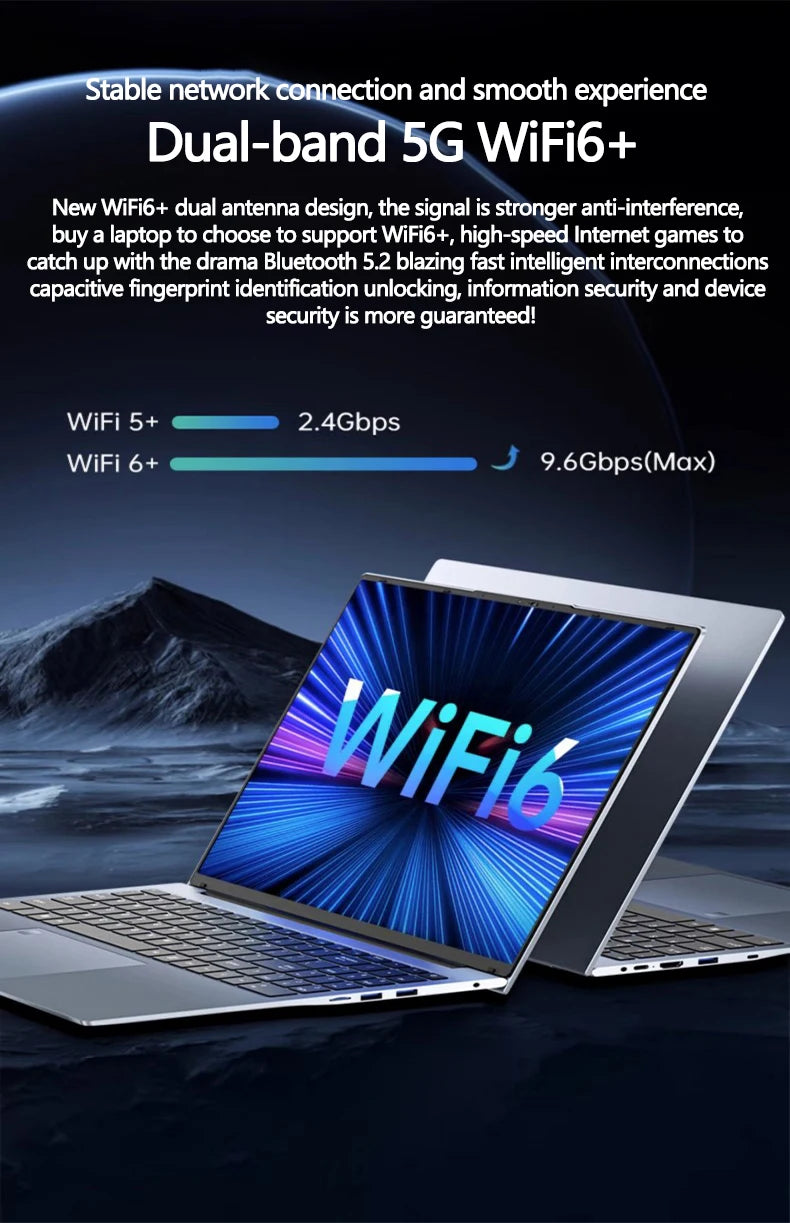 Laptop 16 Inch Intel Core I9-11900H 32 GB DDR4 2TB SSD Fingerprint Unlock 8 Cores 16 Threads 4.9 GHz Wifi6 HD Camera Computer