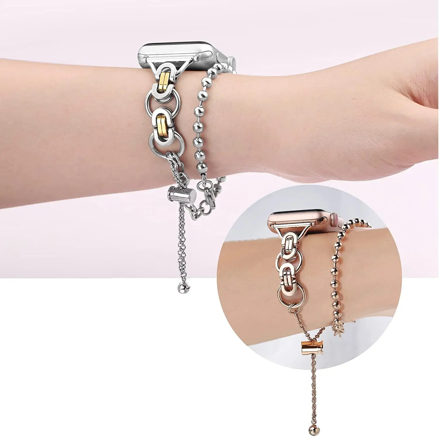 Stainless Steel Strap for Apple Watch  45mm 41mm 49mm 44mm 40mm 46mm 42mm 38mm Metal band iWatch Series Ultra 2 10 9 8 7 6 SE 5