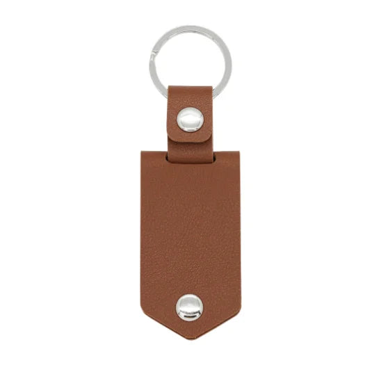 Leather Keychain Photo UV Color Printing Custom KeyChain Personalized Text Engraved Calendar Date Customized Jewelry Stainless