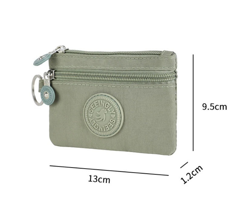 Fashion Small Canvas Coin Purses for Kids with Card Holder and Earphone Pocket Students Bus ID Credit Card Holder Storage Bags