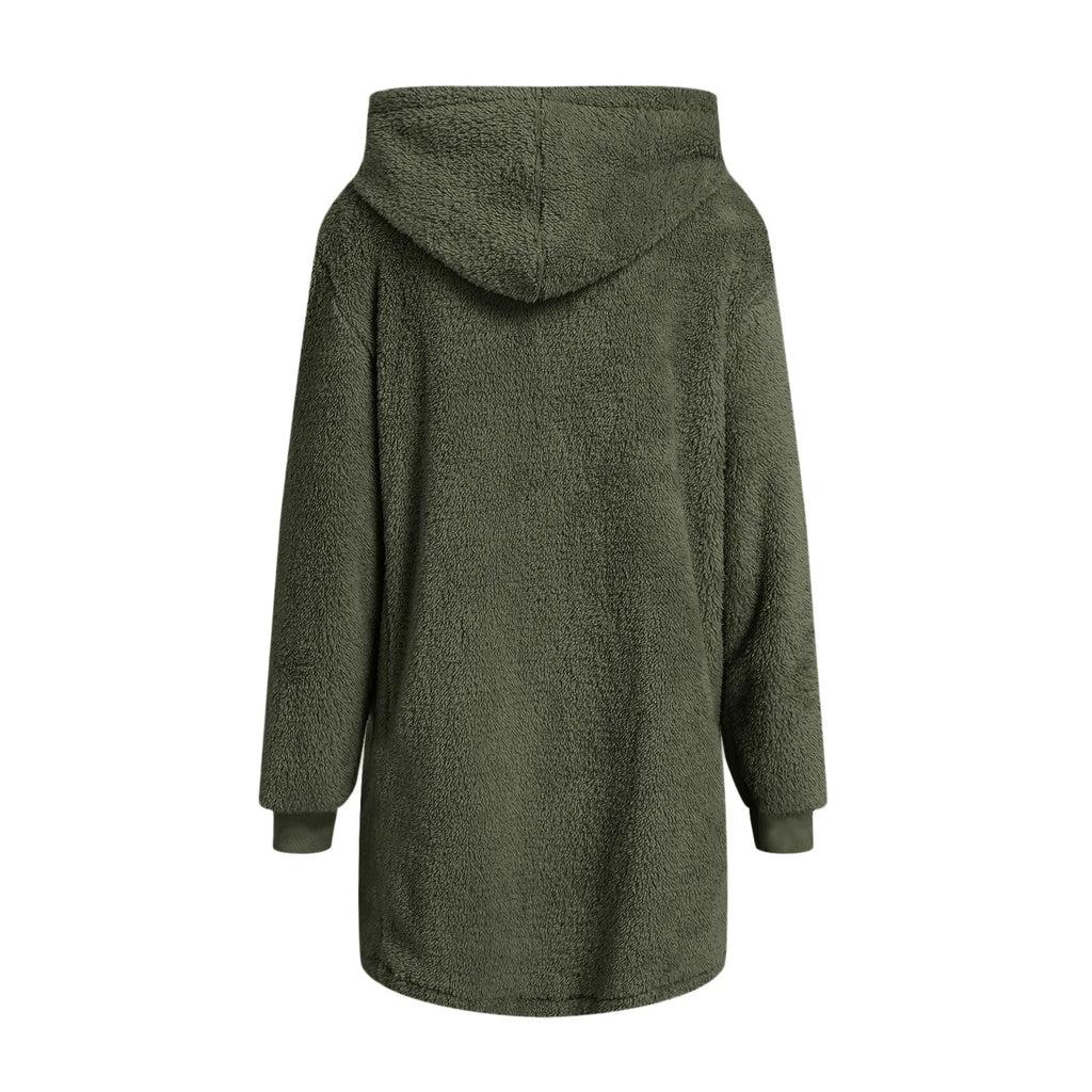 Women Causal Winter Overcoat Female Plus Sizes Hooded Pocket Cap Coat Outerwear Zipper Elegant Jacket Casco Feminino