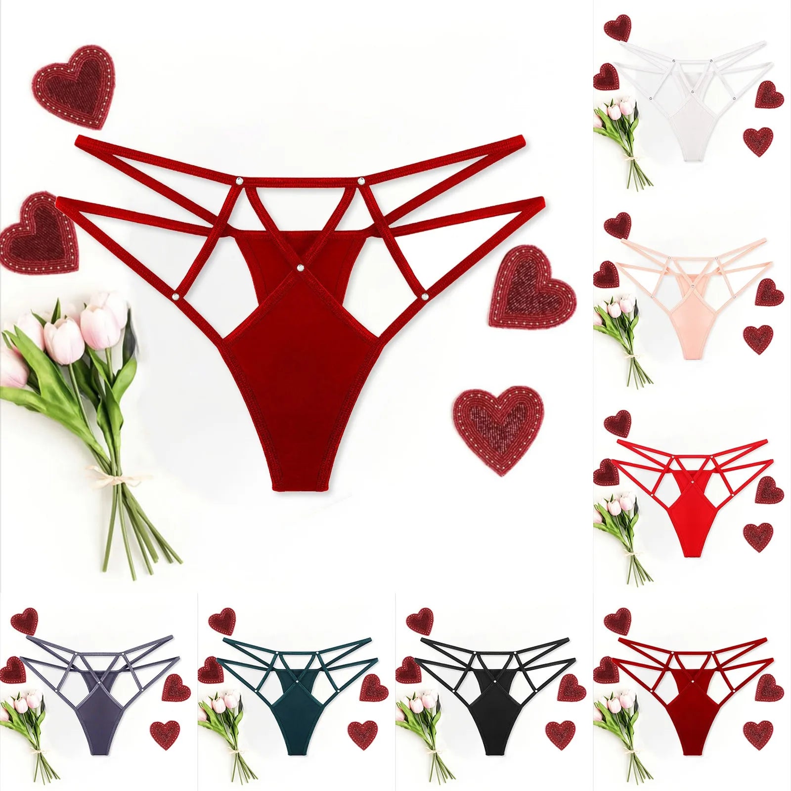 Women’S Seamless Underwear No Show Panties Soft Stretch G-String Cotton Women'S Thongs Panties Solid Color Intimate Pantys