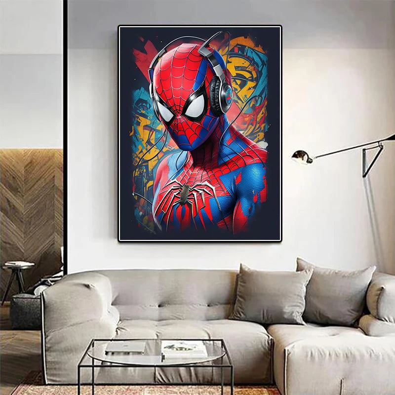 Marvel Spider-Man Diamond Painting Kit Super Hero Color Stick Diamond embroidered handmade DIY Mosaic home decor Gift for kids