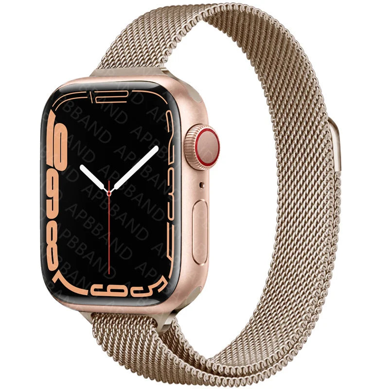 Strap For Apple Watch band 45mm/41mm 44mm 40mm 49mm Stainless steel correa bracelet belt iwatch series 5 4 3 SE 6 7 8 ultra