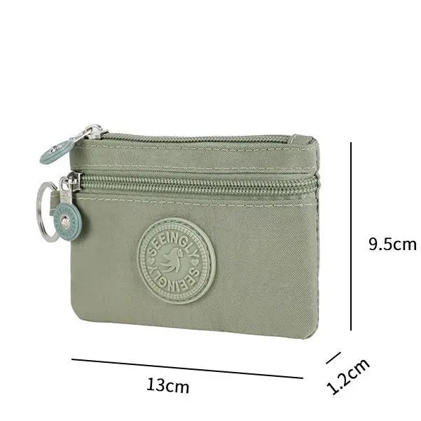 Fashion Small Canvas Coin Purses for Kids with Card Holder and Earphone Pocket Students Bus ID Credit Card Holder Storage Bags