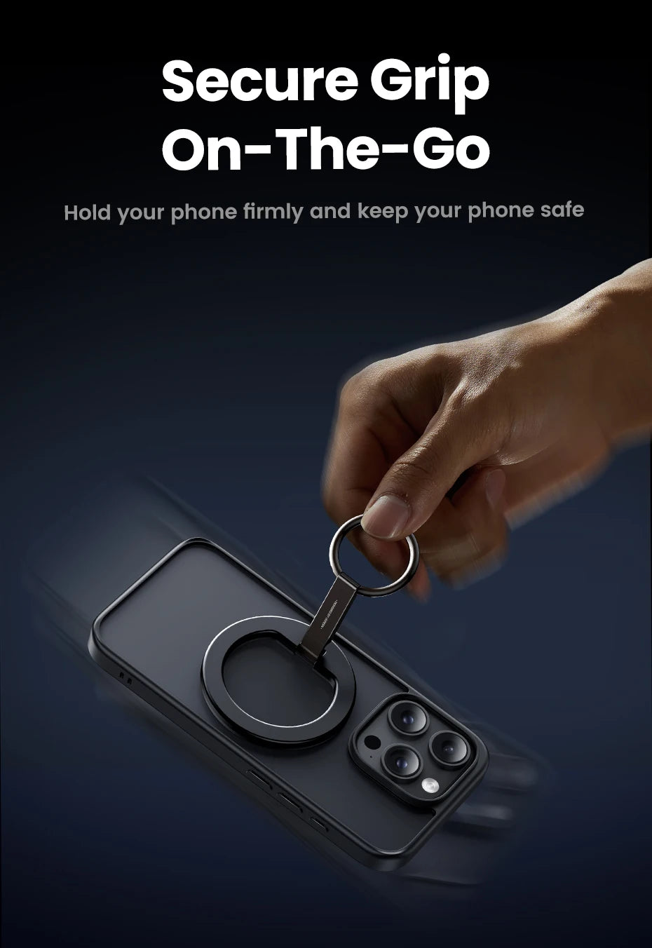 UGREEN Magnetic Phone Ring Holder For Magsafe iPhone 15 14 13 Pro Xiaomi Samsung Huawei Aluminum 360° Rotation MobilePhone Stand