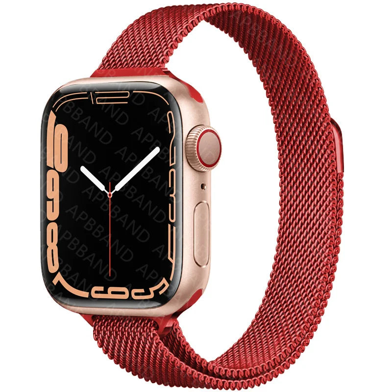 Strap For Apple Watch band 45mm/41mm 44mm 40mm 49mm Stainless steel correa bracelet belt iwatch series 5 4 3 SE 6 7 8 ultra