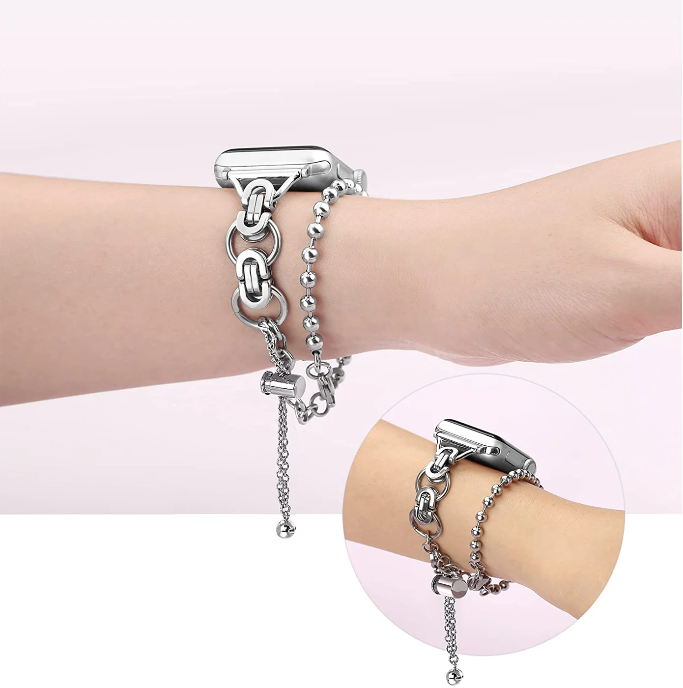 Stainless Steel Strap for Apple Watch  45mm 41mm 49mm 44mm 40mm 46mm 42mm 38mm Metal band iWatch Series Ultra 2 10 9 8 7 6 SE 5