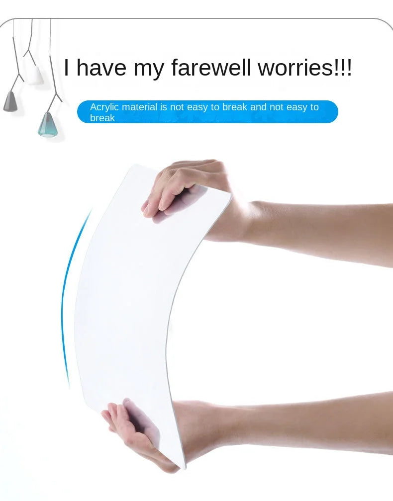 Acrylic full body Mirror Self-adhesive Stickers 30CM Square Crystal Wall Paper DIY 3D Decal Living Room Bathroom home decore