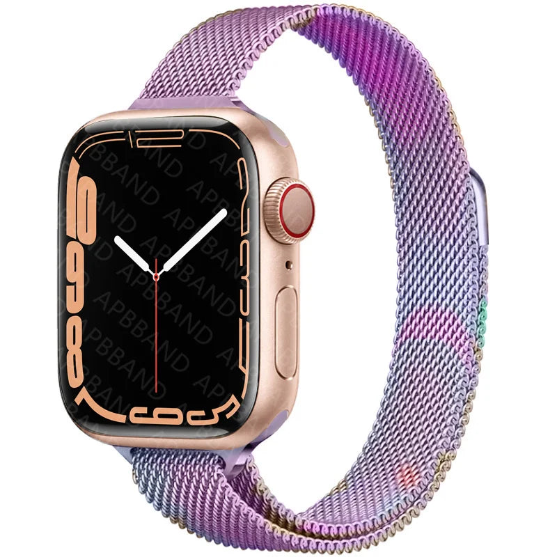 Strap For Apple Watch band 45mm/41mm 44mm 40mm 49mm Stainless steel correa bracelet belt iwatch series 5 4 3 SE 6 7 8 ultra