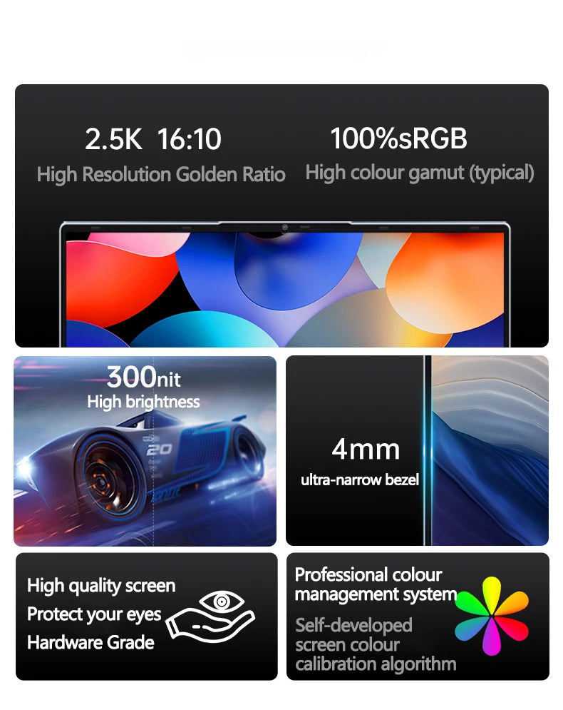 Laptop 16 Inch Intel Core I9-11900H 32 GB DDR4 2TB SSD Fingerprint Unlock 8 Cores 16 Threads 4.9 GHz Wifi6 HD Camera Computer