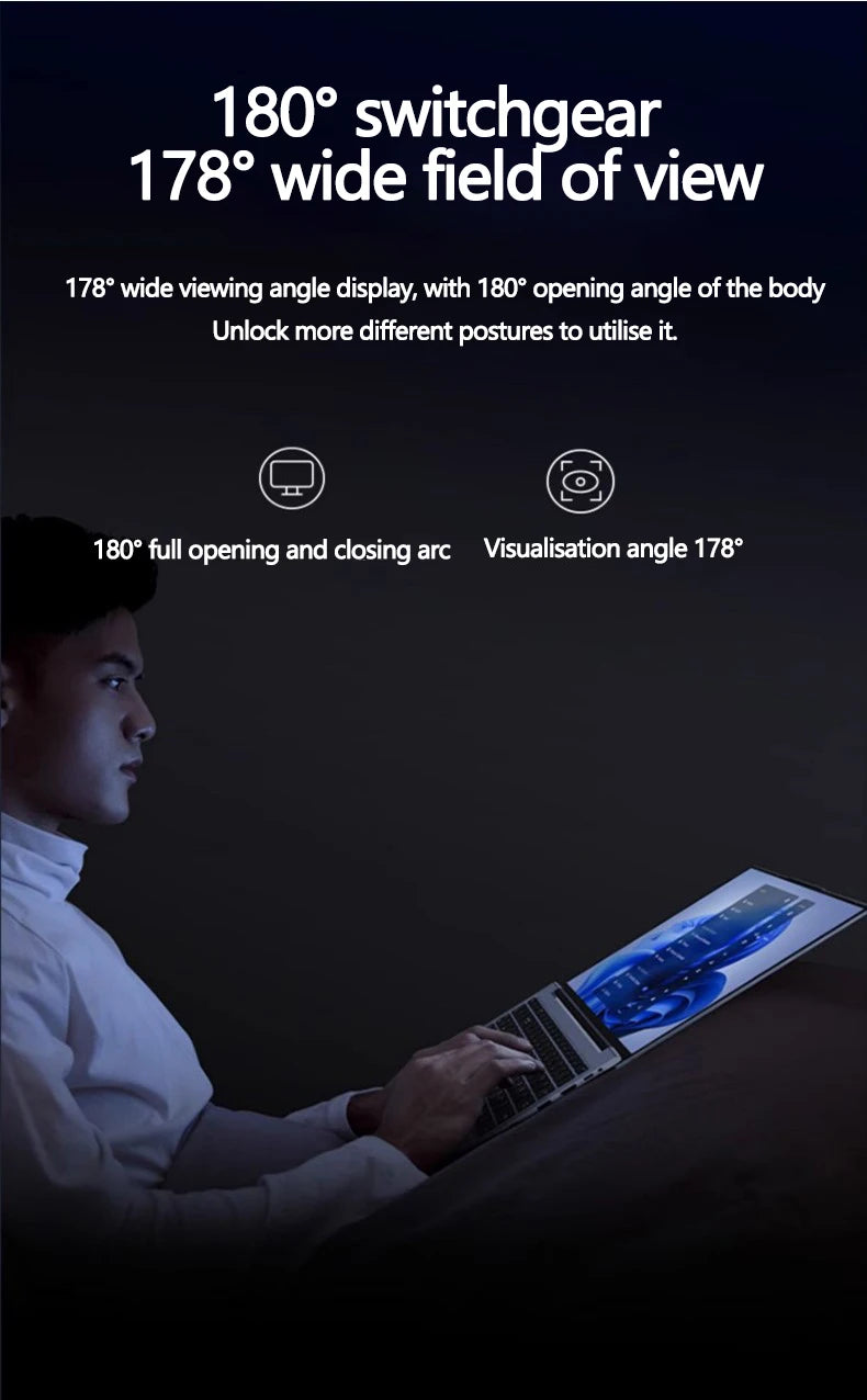 Laptop 16 Inch Intel Core I9-11900H 32 GB DDR4 2TB SSD Fingerprint Unlock 8 Cores 16 Threads 4.9 GHz Wifi6 HD Camera Computer