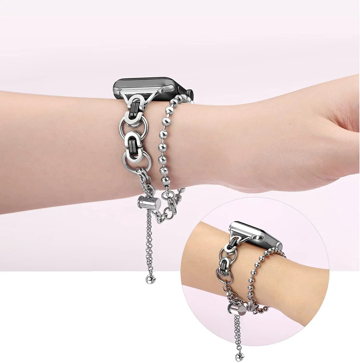 Stainless Steel Strap for Apple Watch  45mm 41mm 49mm 44mm 40mm 46mm 42mm 38mm Metal band iWatch Series Ultra 2 10 9 8 7 6 SE 5