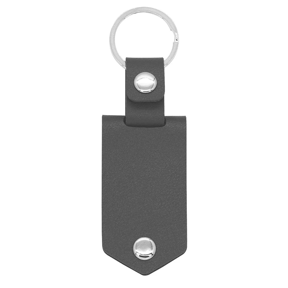 Leather Keychain Photo UV Color Printing Custom KeyChain Personalized Text Engraved Calendar Date Customized Jewelry Stainless