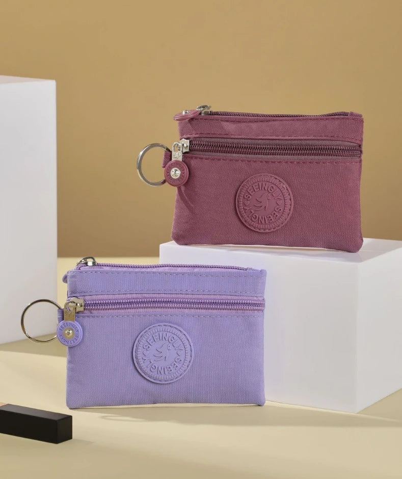 Fashion Small Canvas Coin Purses for Kids with Card Holder and Earphone Pocket Students Bus ID Credit Card Holder Storage Bags