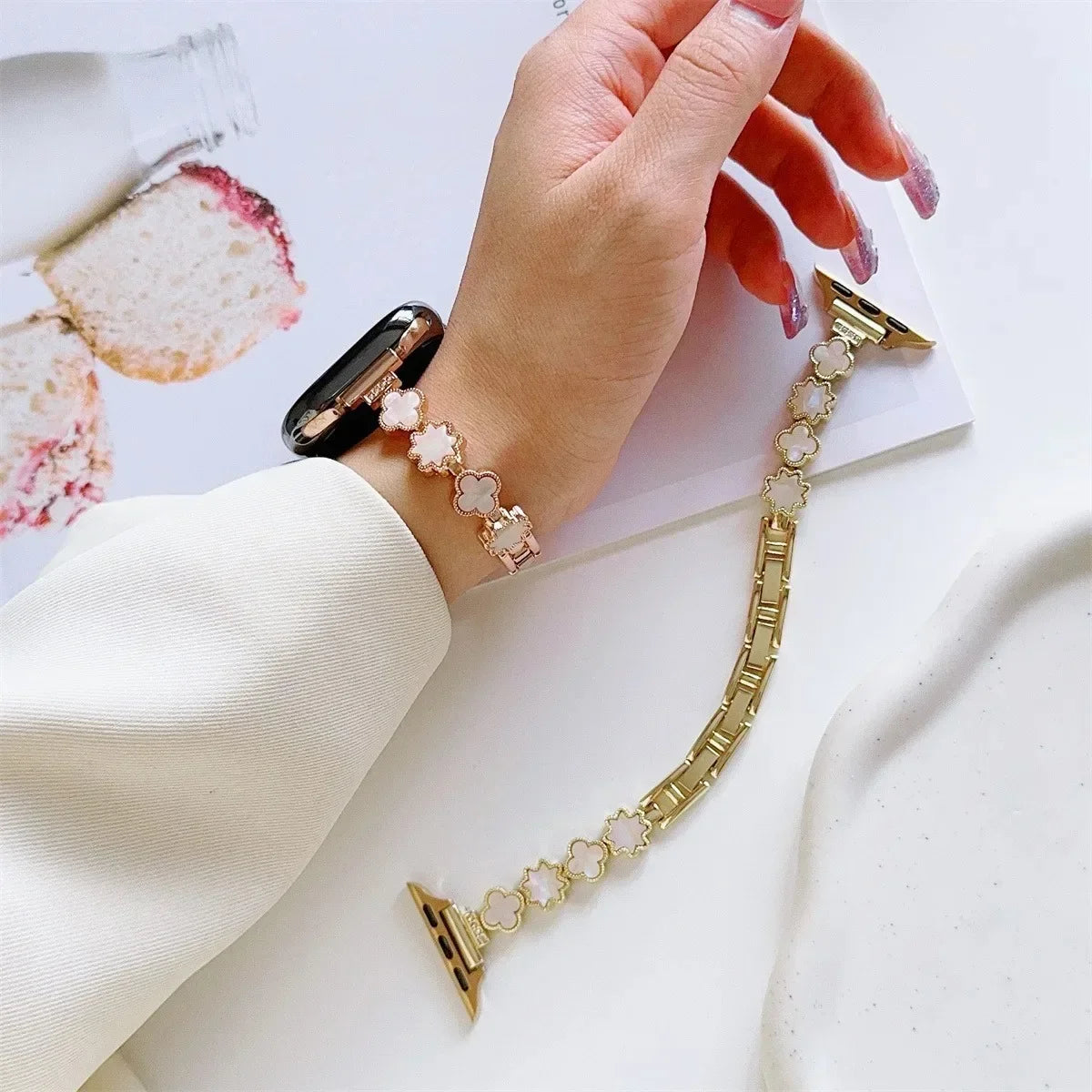 Watch Band For Iwatch 42/44/45/49mm 38/40/41mm Metal Fashion Watch Strap For Watch Series Ultra2 Se 9/8/7/6/5/4/3/2/1