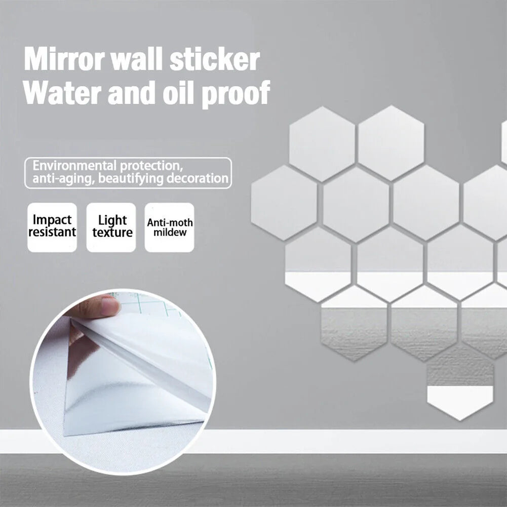 1Pcs Wall Mirror Sticker Mirror Bathroom Decoration Full Body Mirrors Film Self-Adhesive Soft Smooth Diy Film Mirror