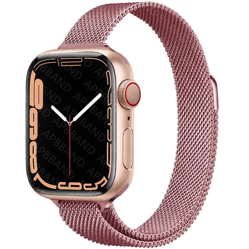 Strap For Apple Watch band 45mm/41mm 44mm 40mm 49mm Stainless steel correa bracelet belt iwatch series 5 4 3 SE 6 7 8 ultra