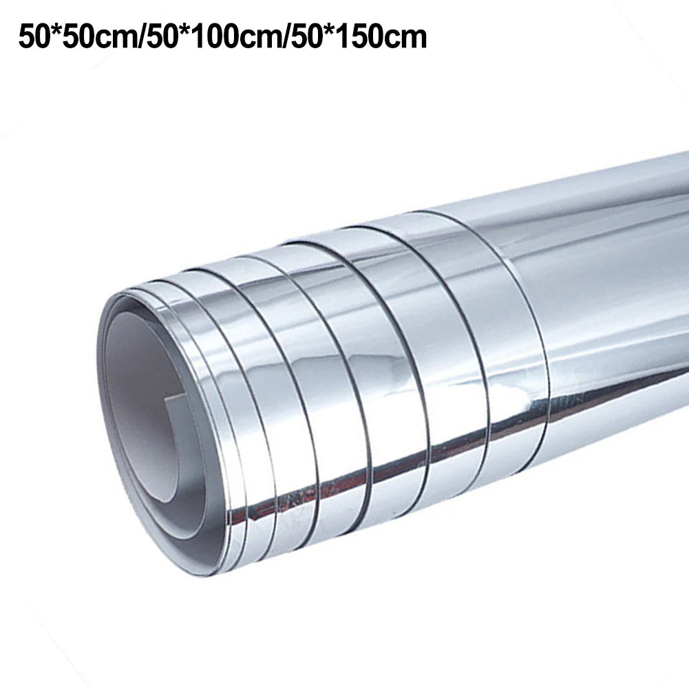 1Pcs Wall Mirror Sticker Mirror Bathroom Decoration Full Body Mirrors Film Self-Adhesive Soft Smooth Diy Film Mirror