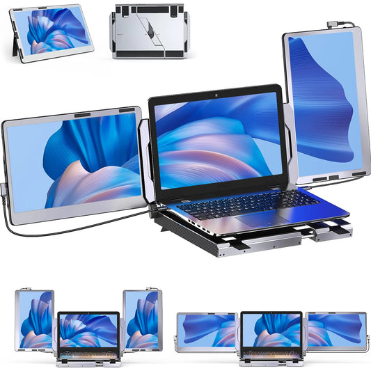 14inch FHD Triple Portable Monitor for Laptop Extender Display Dual Foldable Extended Display IPS Screen 1920x1080