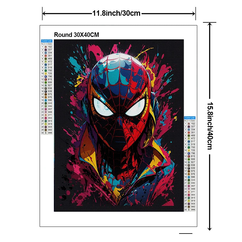 Marvel Spider-Man Diamond Painting Kit Super Hero Color Stick Diamond embroidered handmade DIY Mosaic home decor Gift for kids