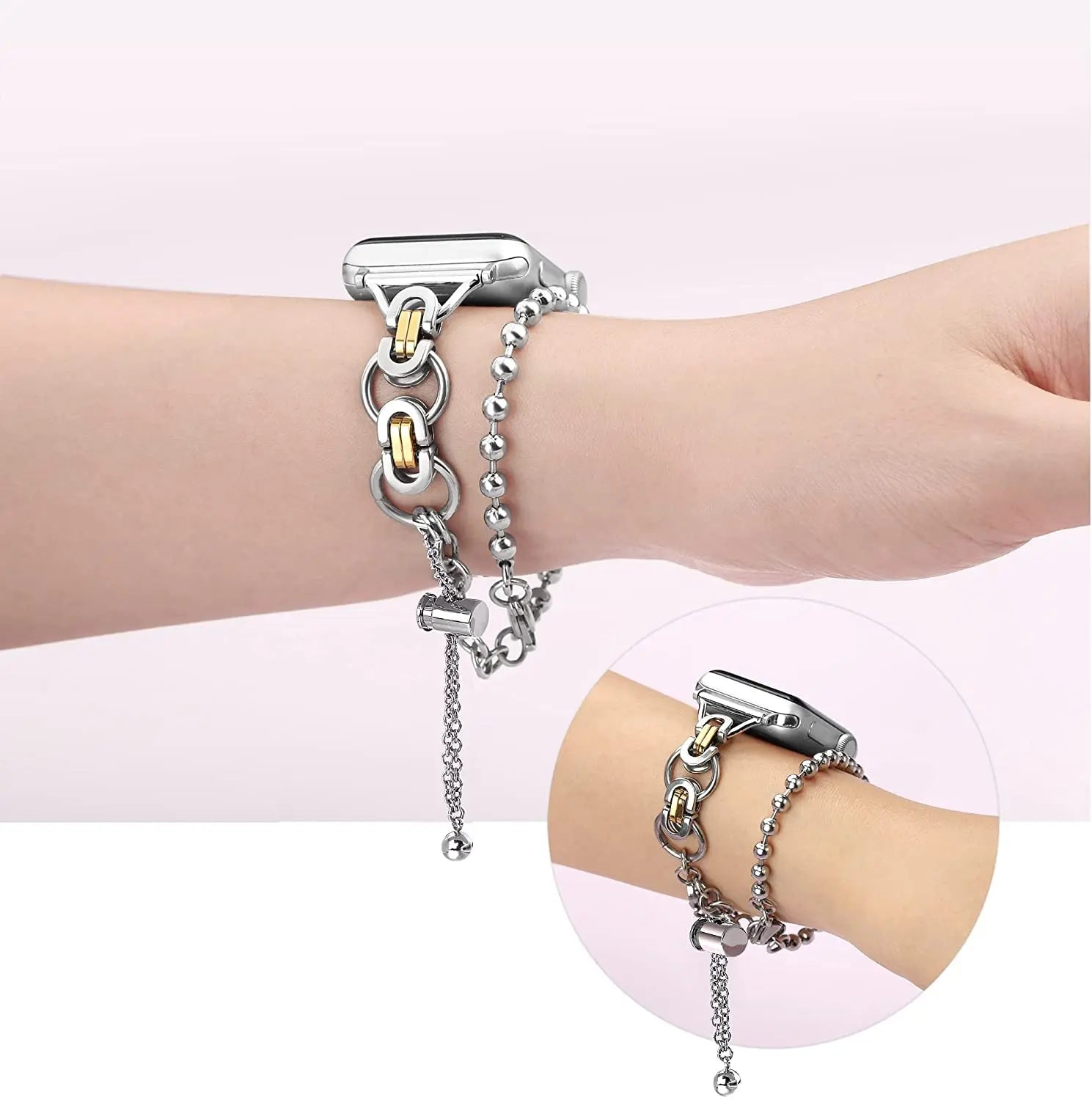 Stainless Steel Strap for Apple Watch  45mm 41mm 49mm 44mm 40mm 46mm 42mm 38mm Metal band iWatch Series Ultra 2 10 9 8 7 6 SE 5