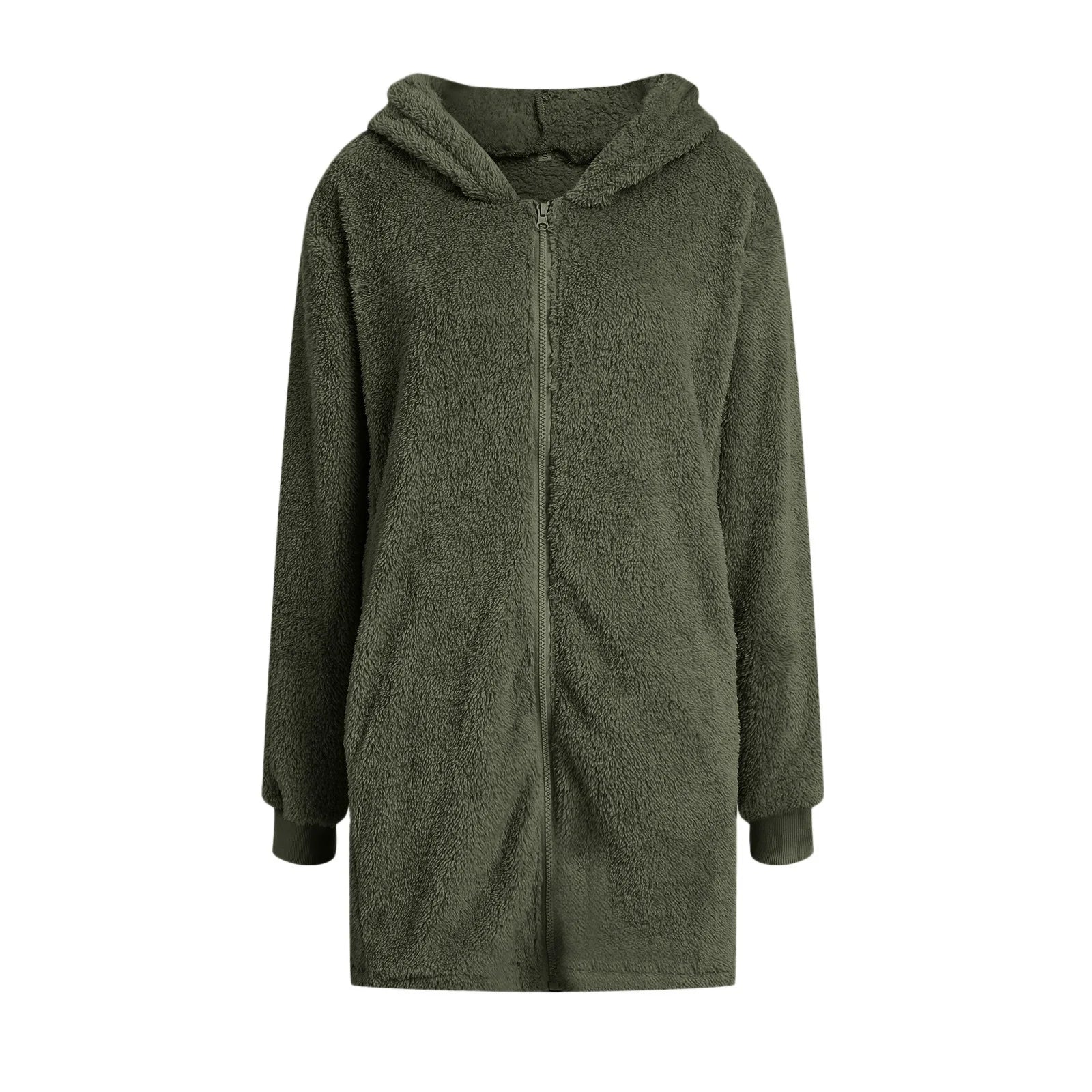 Women Causal Winter Overcoat Female Plus Sizes Hooded Pocket Cap Coat Outerwear Zipper Elegant Jacket Casco Feminino