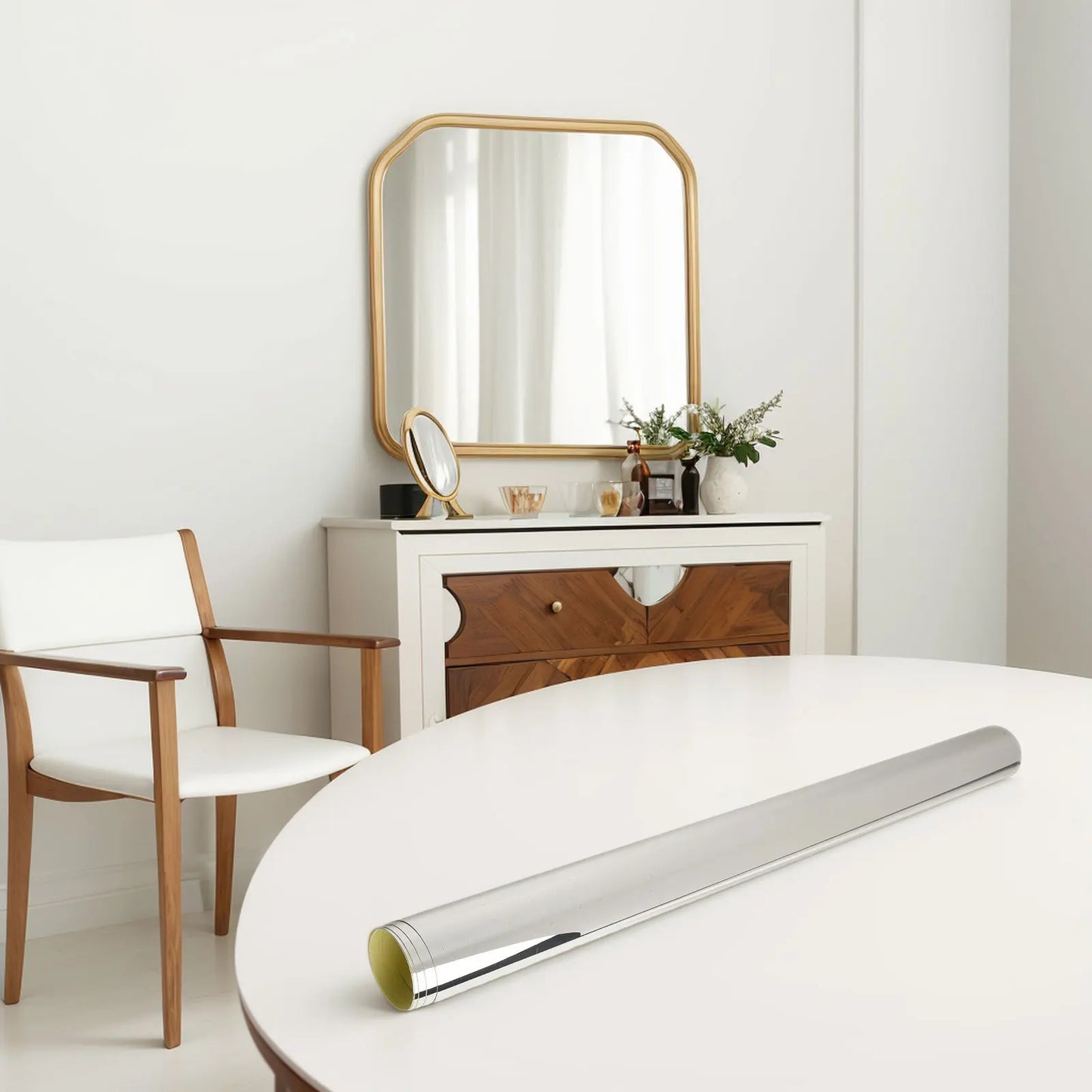 1Pcs Wall Mirror Sticker Mirror Bathroom Decoration Full Body Mirrors Film Self-Adhesive Soft Smooth Diy Film Mirror
